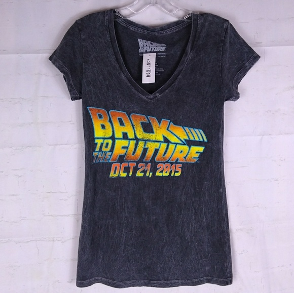 none Tops - Back To The Future Sz Med Graphic tee Burn Out